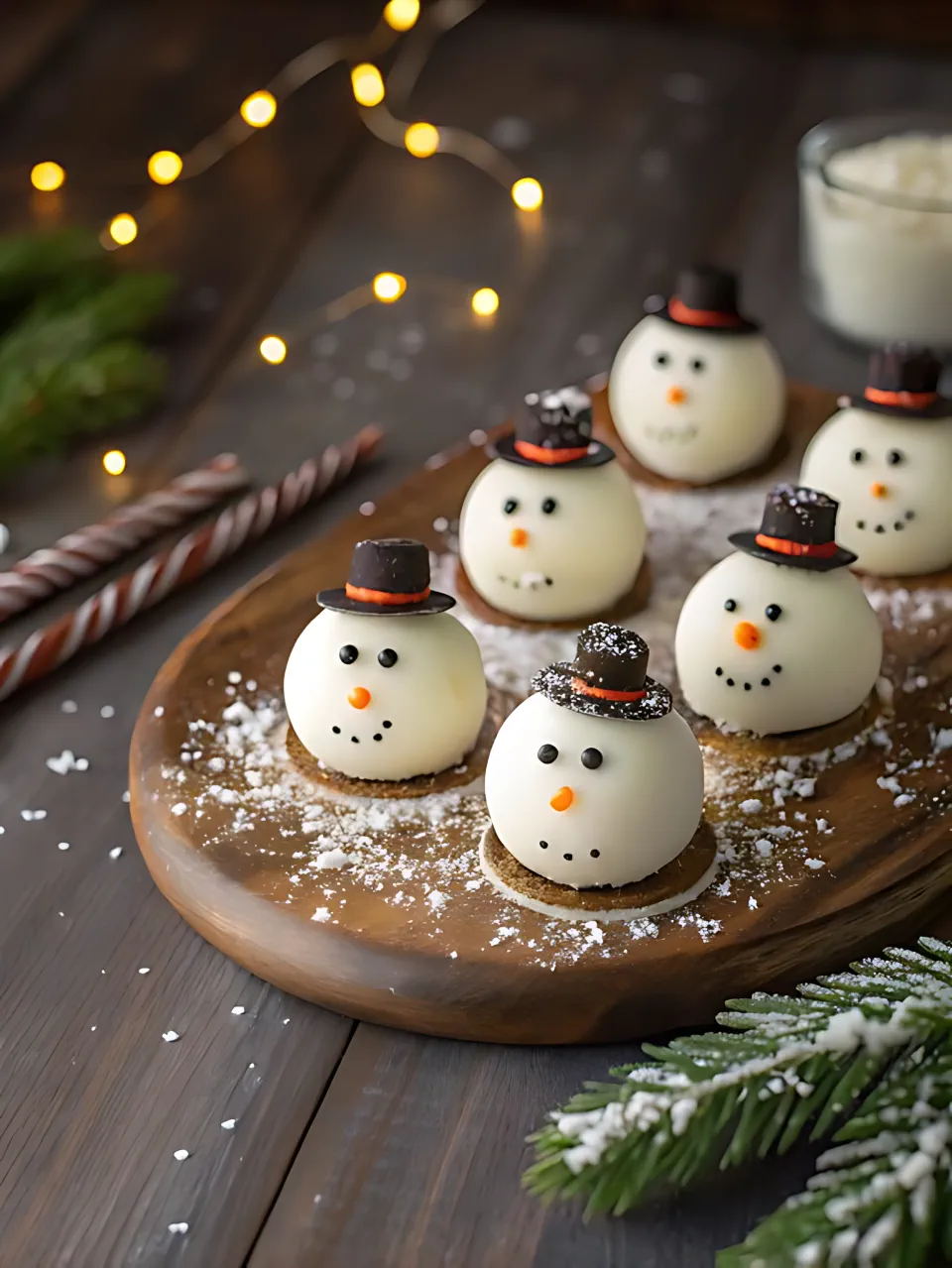 No Bake Christmas Treats 3 - Melting Snowmen Oreo Balls