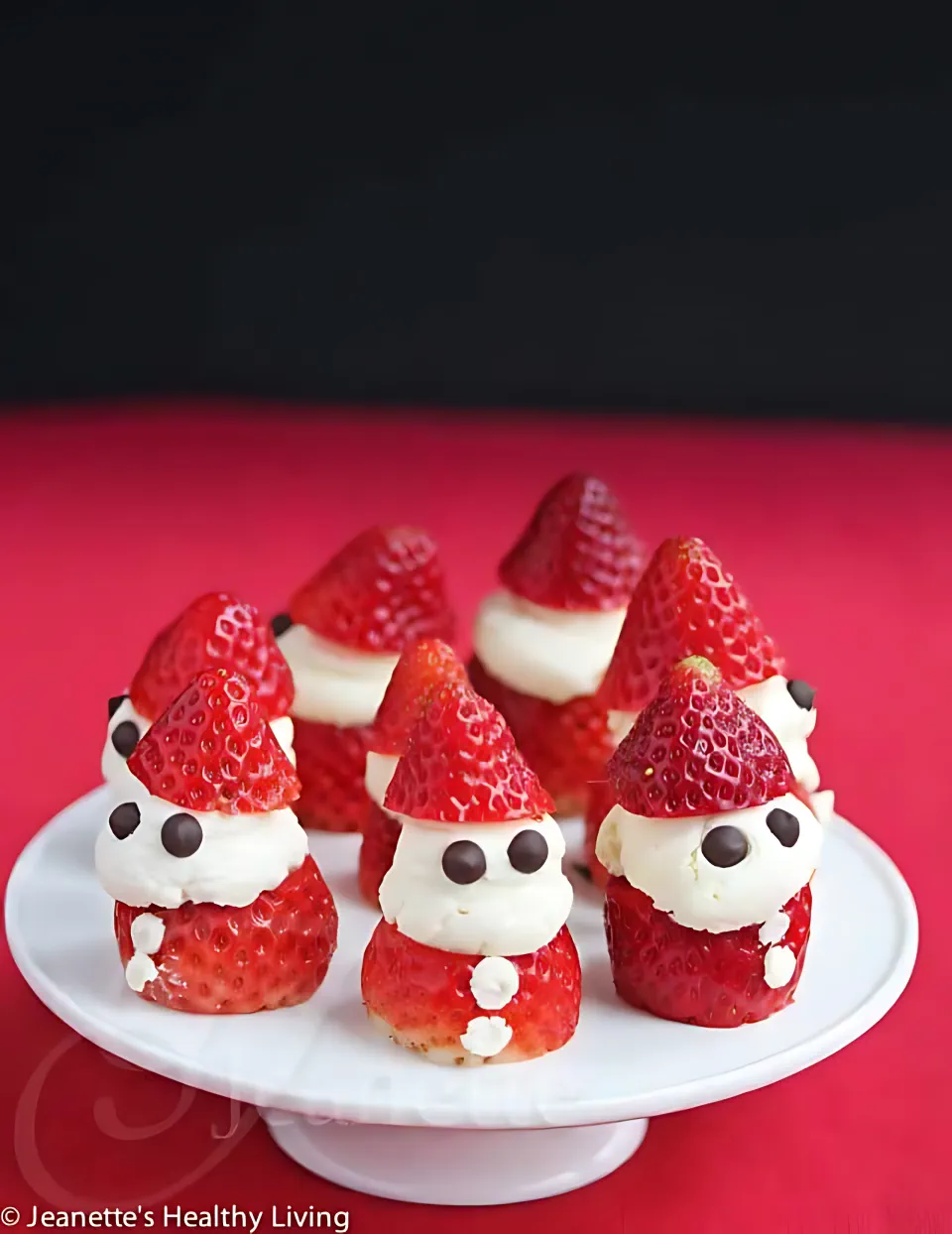 Strawberry whipped cream Santas